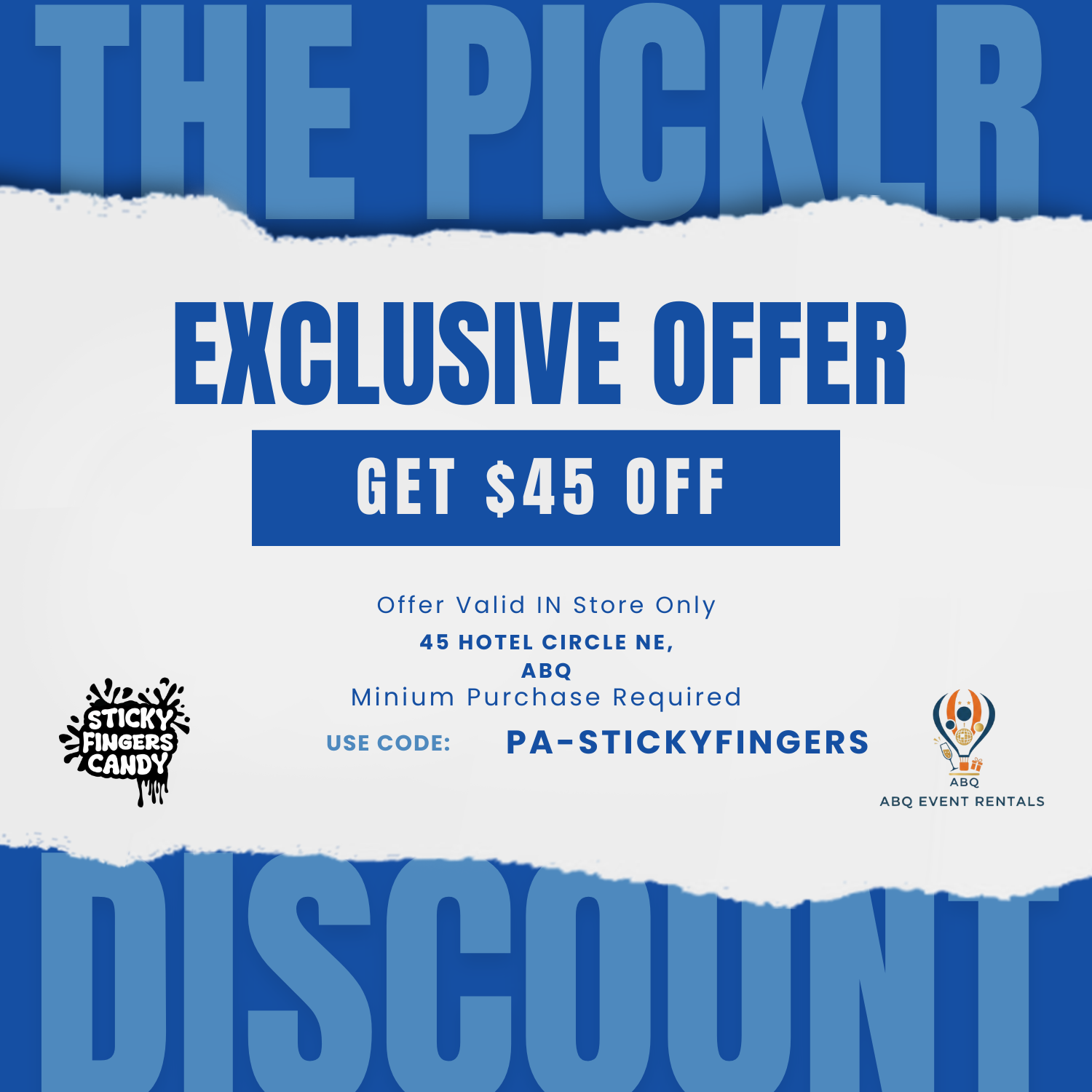 $45 Picklr Coupon